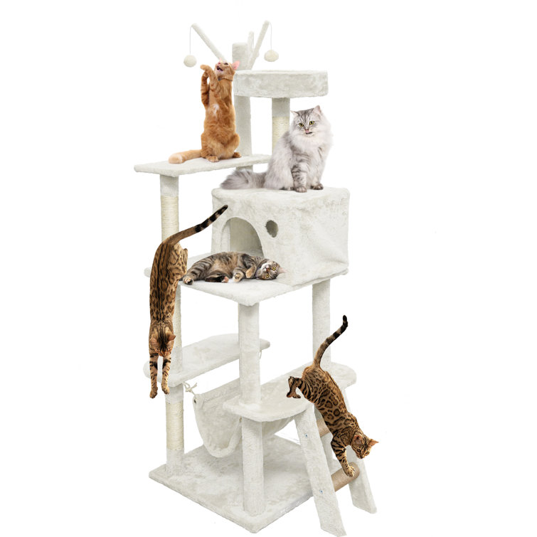 Tucker Murphy Pet 62 Inches Large Indoor Cat Tree Cat Tower Multi